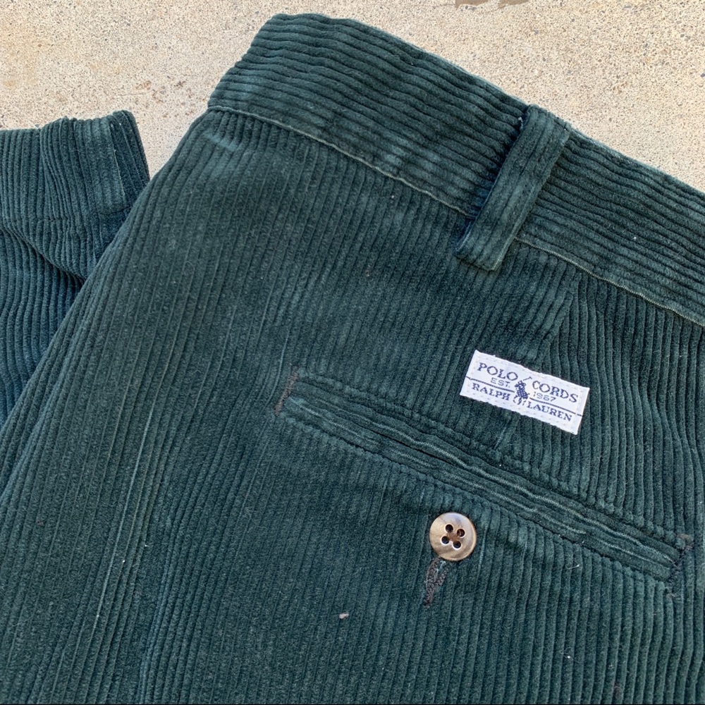Polo Ralph Lauren Cords Corduroy Pants Jeans Denim  Vintage 90s 32/33 × 32 Men
